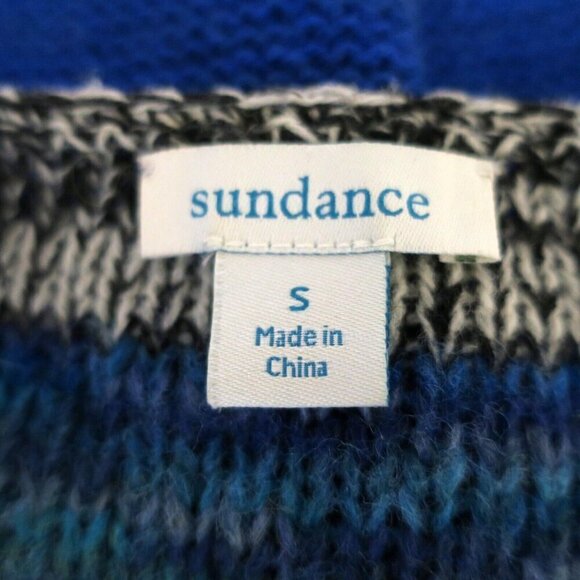 Sundance Striped Horn Duster Cardigan Sweater Merino Wool Blend Women's Small - Picture 4 of 6